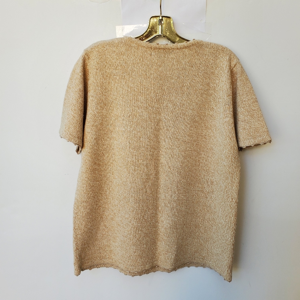 Vintage Embroidered Floral Short Sleeve Sweater - Picture 6 of 12